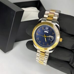 TrueWorth Arabic Blue Dial – Premium Dual Tone Strap Luxury Watch
